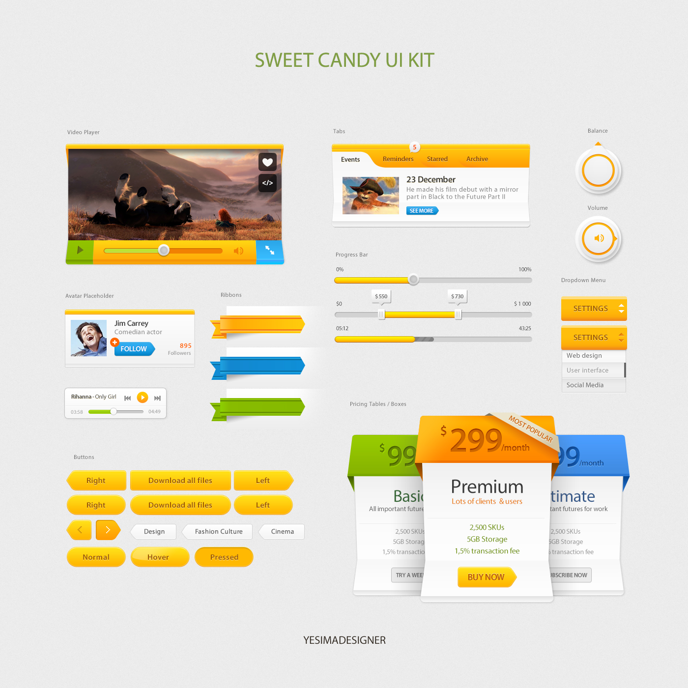Free Website UI .PSD by YesIMaDesigner on DeviantArt
