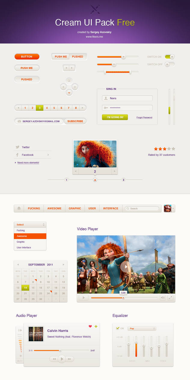 Free Website UI .PSD by YesIMaDesigner on DeviantArt