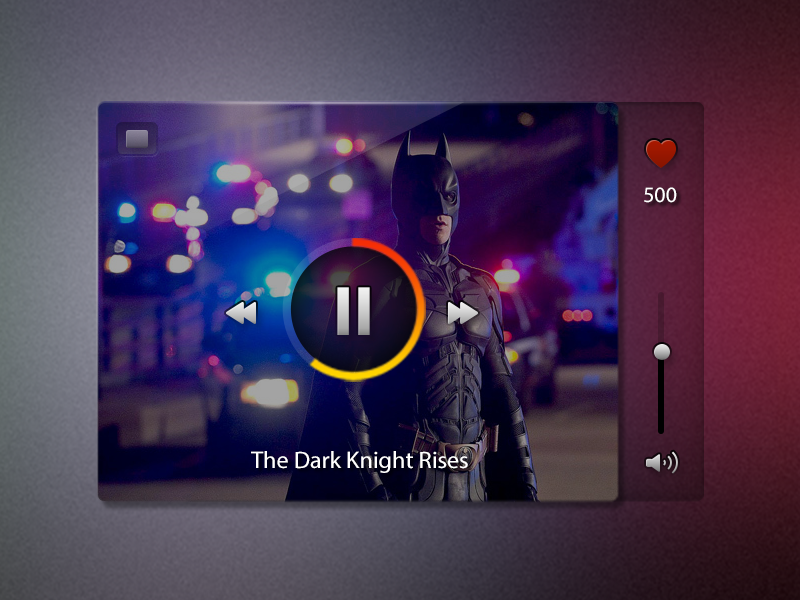Free Mediaplayer UI .PSD