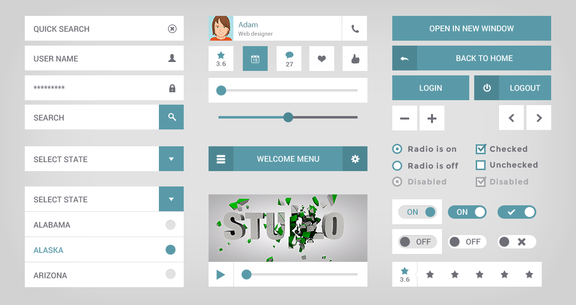 Free Website UI .PSD by YesIMaDesigner on DeviantArt