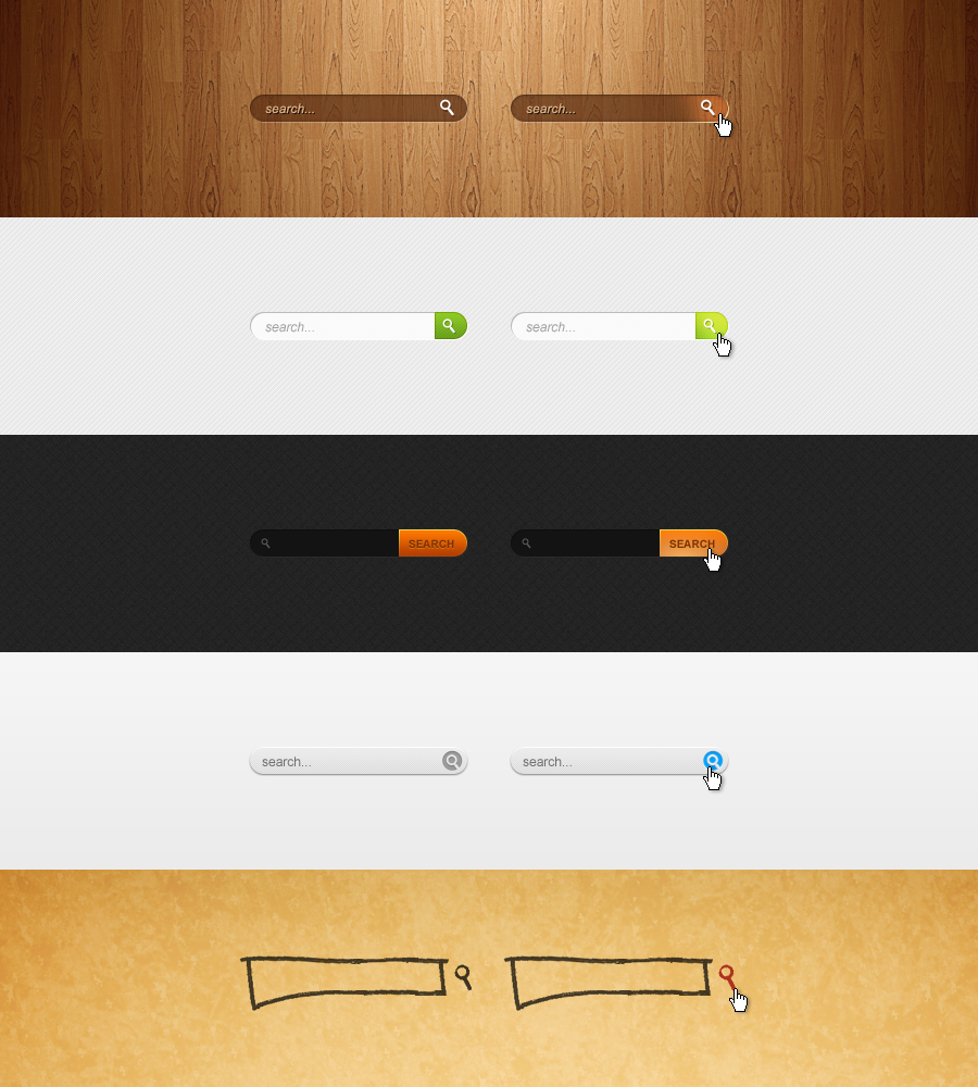 Free Search Bars .PSD