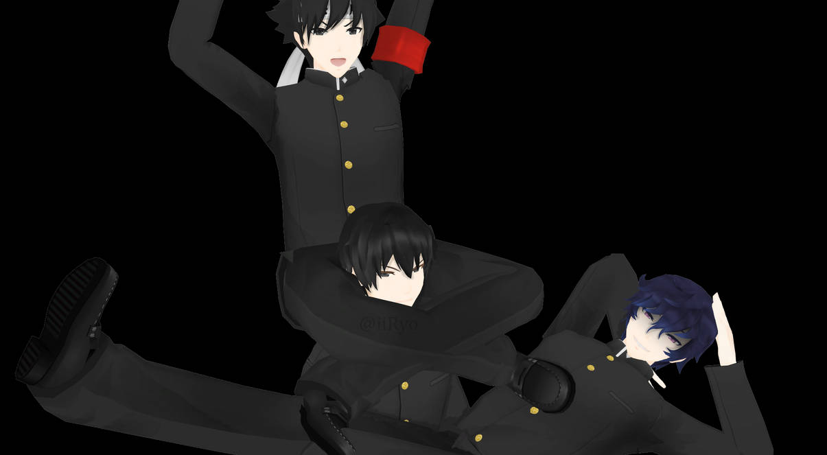 [MMD] bois [Squad Pose #2] DL by iiRyo on DeviantArt