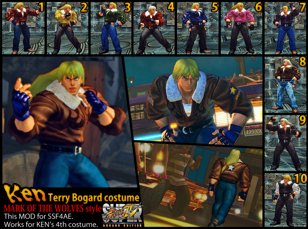 SSF4AE KEN Terry 'Mark of the Wolves' costume MOD