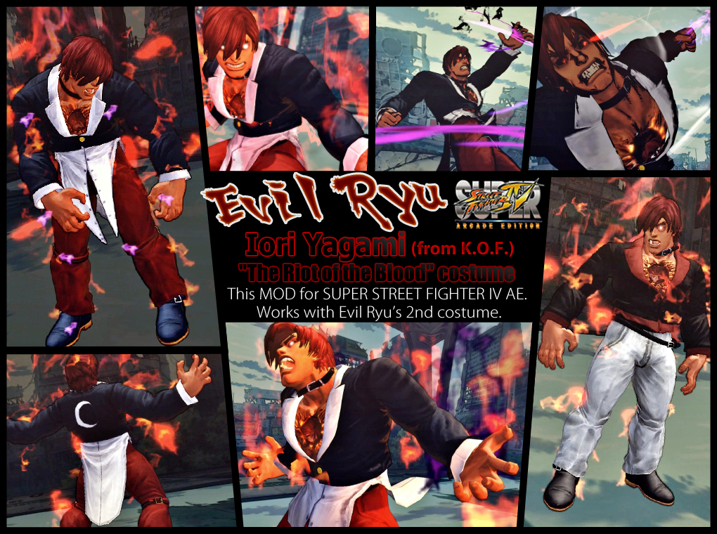 SSF4AE Evil Ryu - Iori 'The Riot of the Blood' MOD