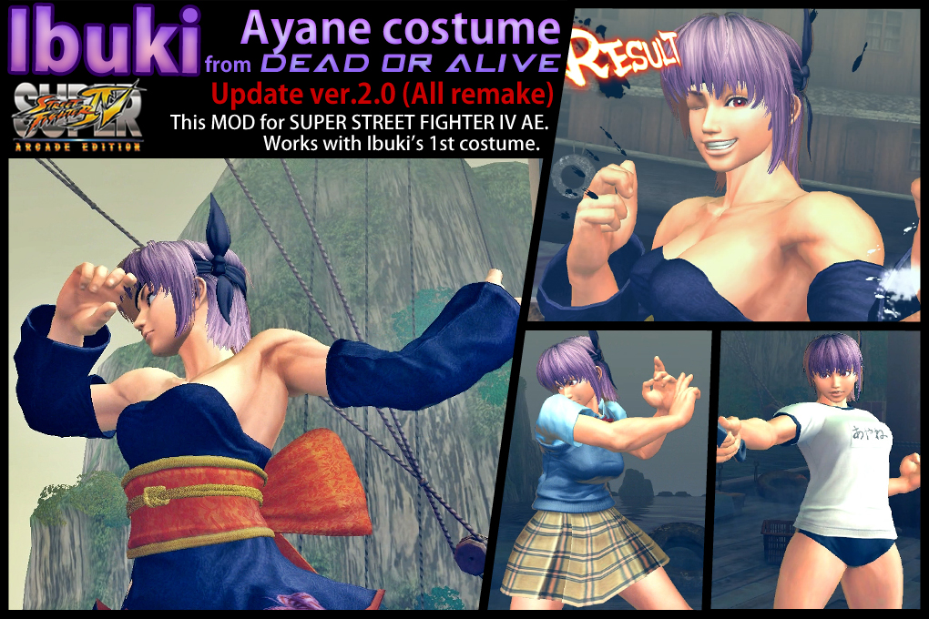 SSF4AE Ibuki - Ayane costume MOD ver.2.0