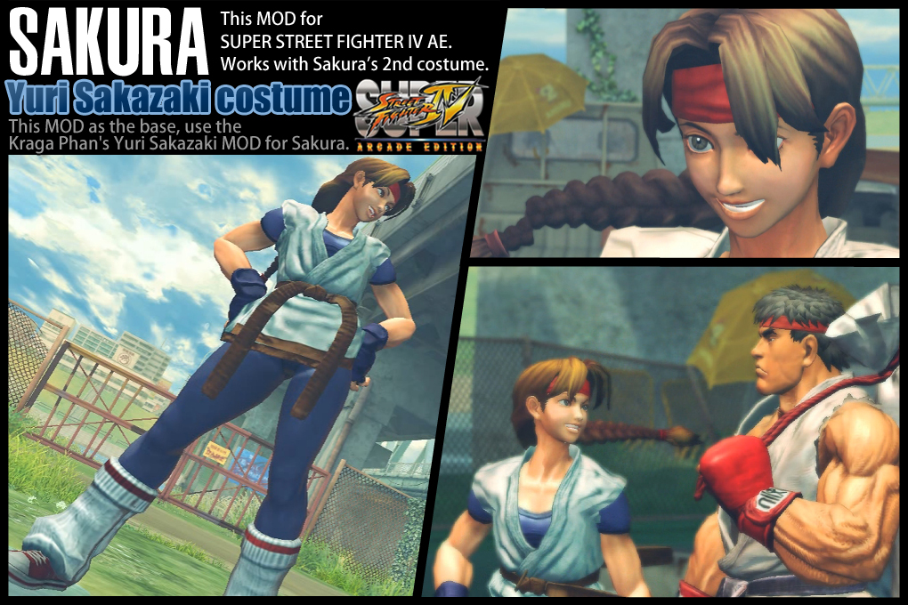 SSF4AE Sakura - Yuri Sakazaki costume MOD