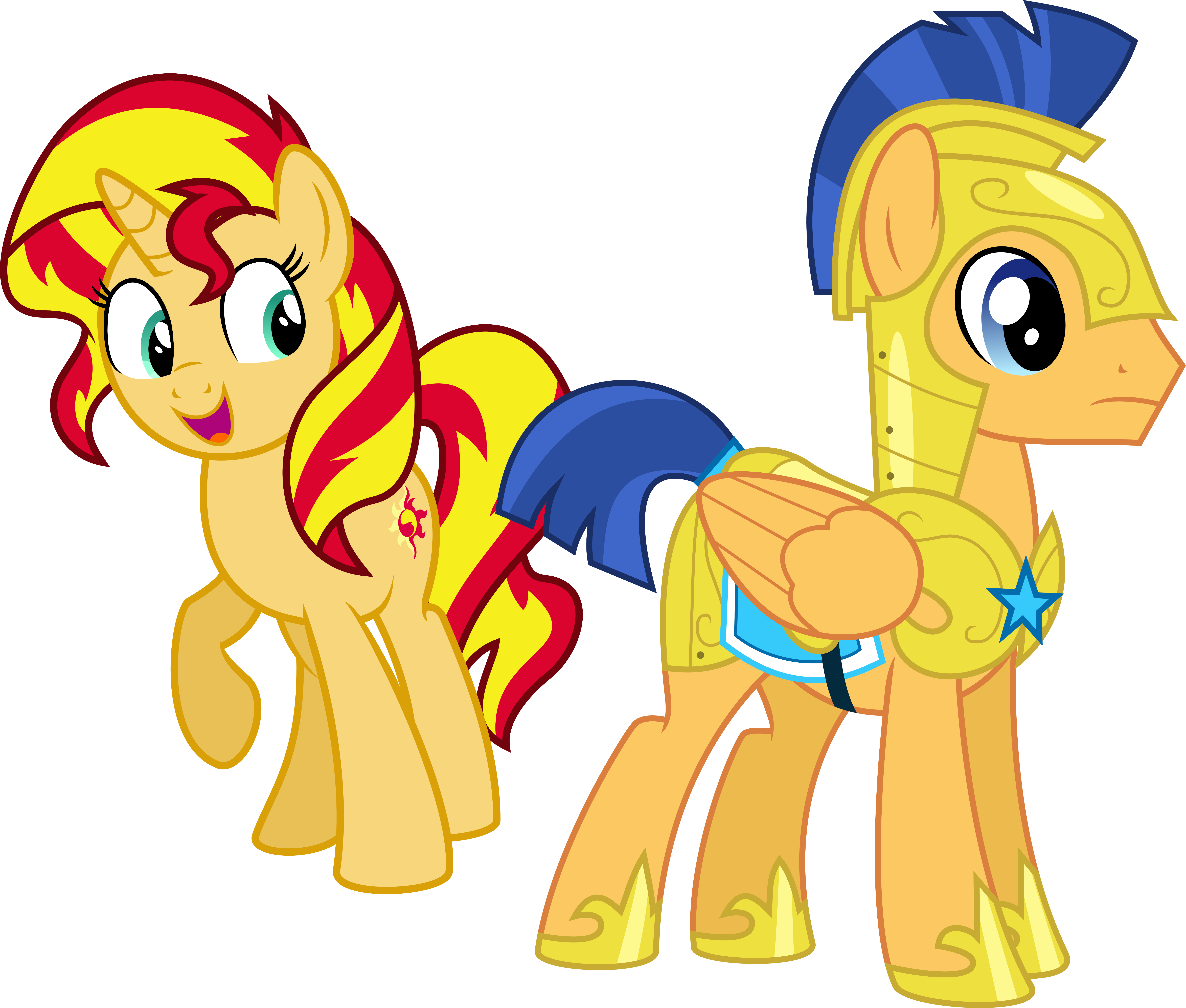 My little pony flash sentry and sunset shimmer