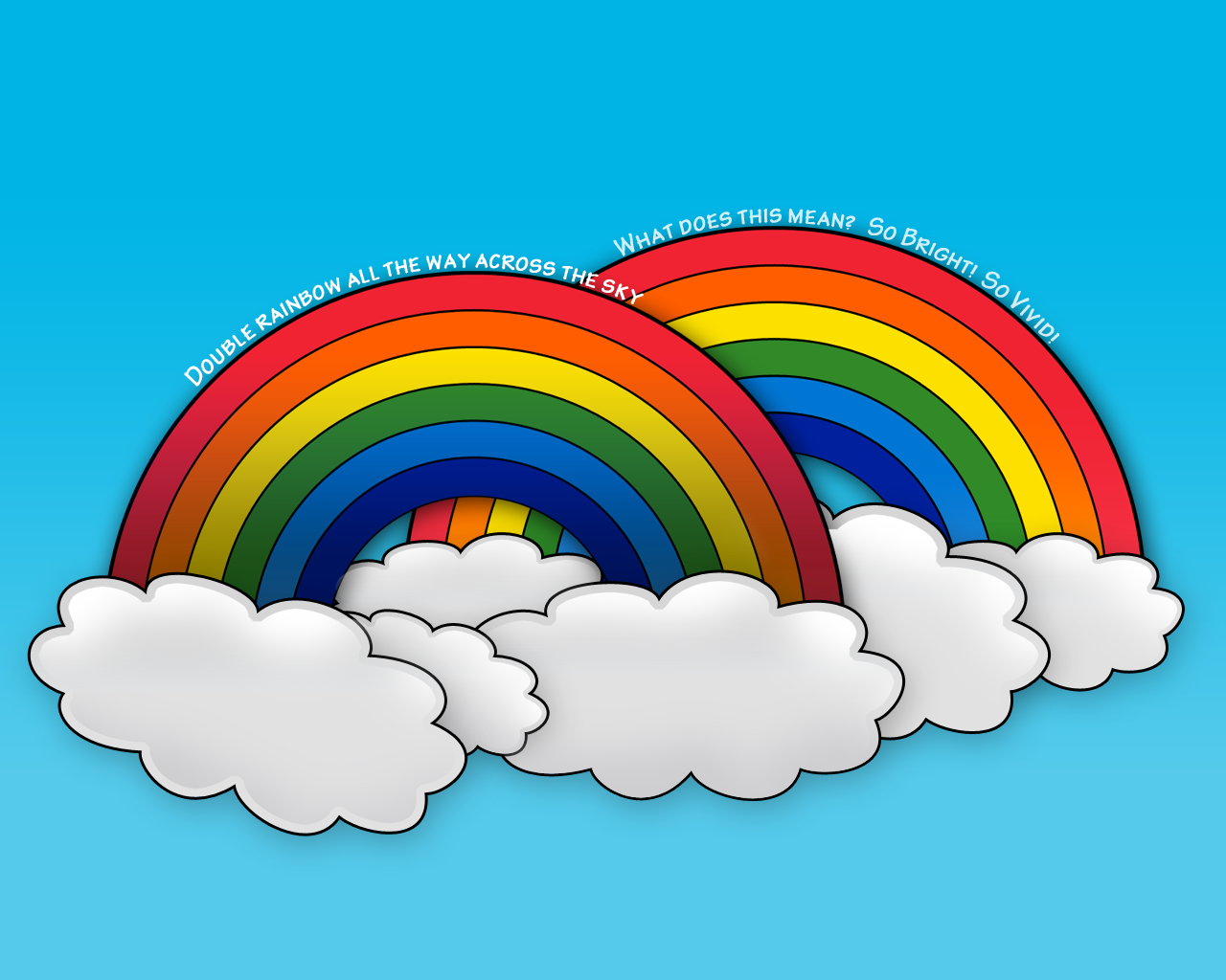 Double Rainbow Wallpaper