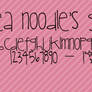 Pea Noodles Girlfriends font.