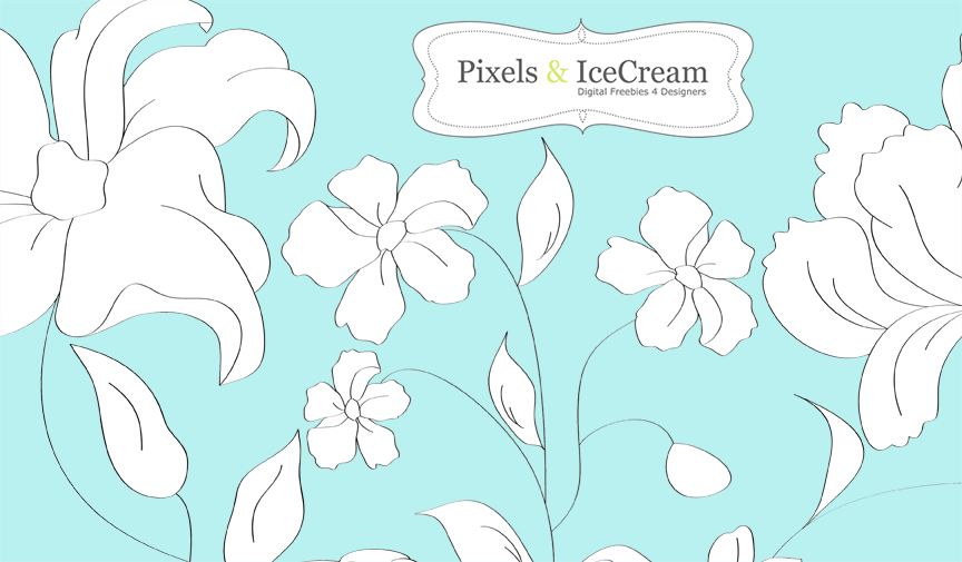 Floral Contour Brush by pixelsandicecream on DeviantArt