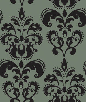 Charcoal Damask