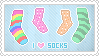 Stamp: I love Socks