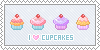 Stamp: I love Cupcakes