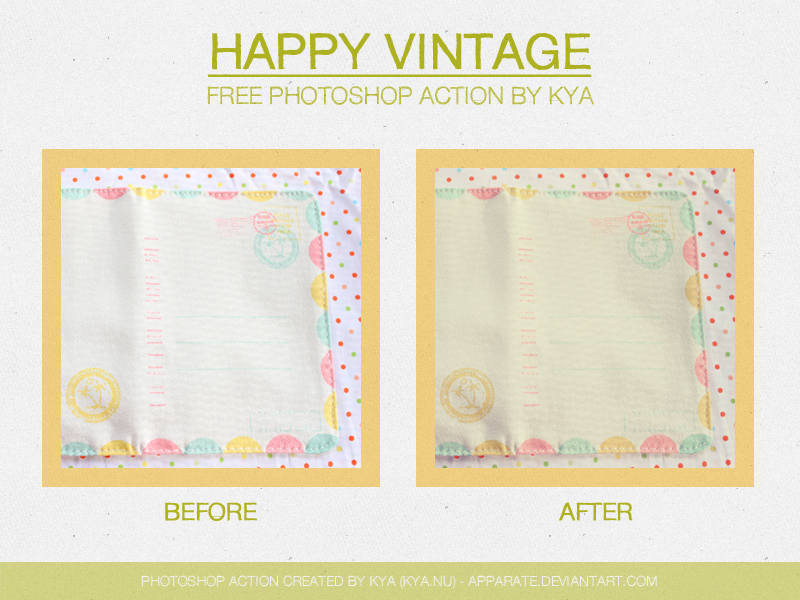 Photoshop Action #4: Happy Vintage