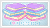 Stamp: I love reading books