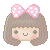 Free Avatar: Girl Bow (Brown)