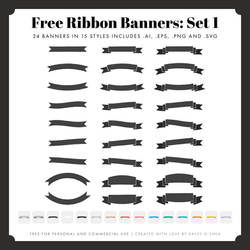 Free Ribbon Banners: Set 1