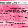 60 Mariah lyric brushes
