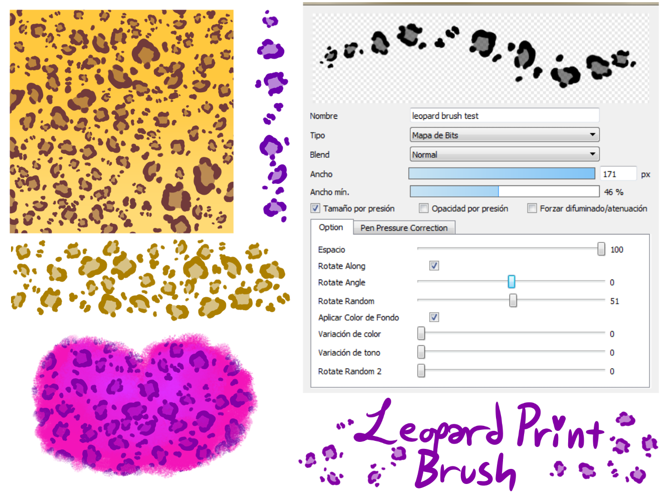 Leopard Print Brush (Firealpaca) by Darktanian on DeviantArt