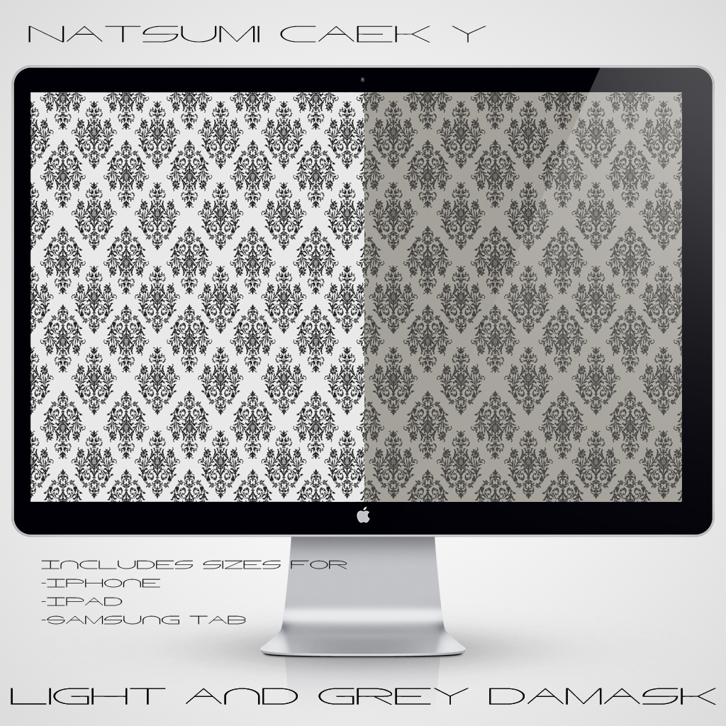 Light and Grey Damask