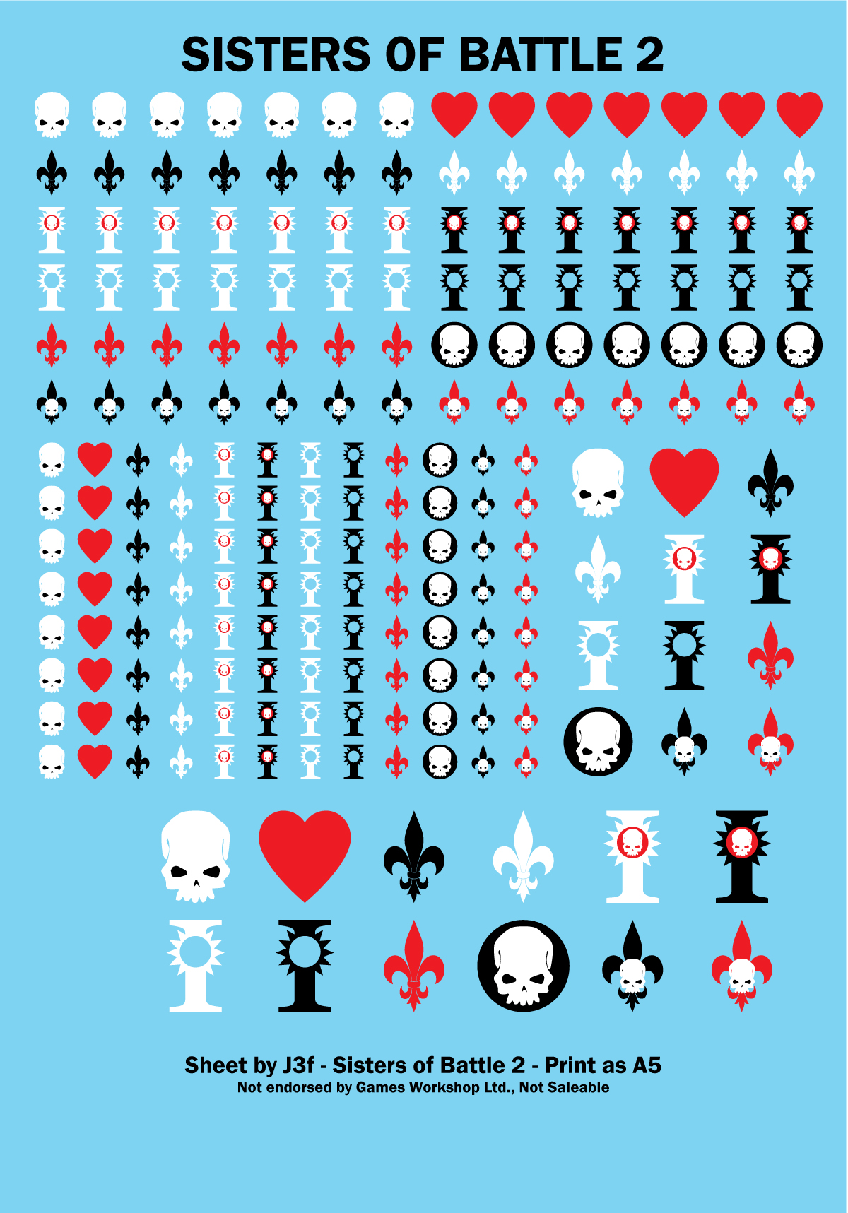 Sisters of Battle Decal Sheet 2