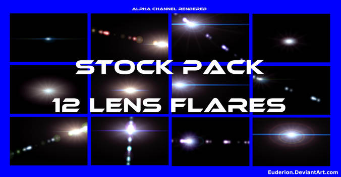 12 Lens Flares Stock Pack