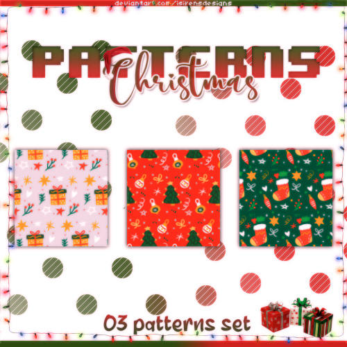 #Resource 255 ~ Patterns Christmas by ISirensDesigns on DeviantArt