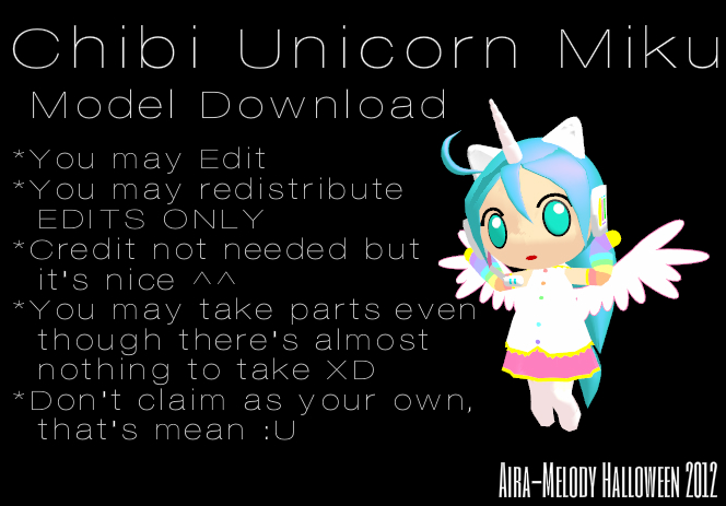 Chibi Unicorn Miku + Download