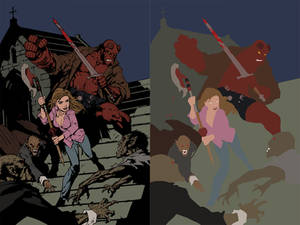 Buffy Hellboy flats