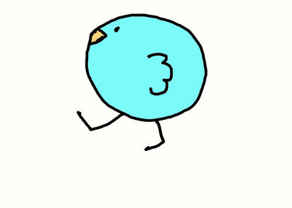 Very Round Blue Bird