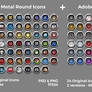 Metal Round Icons + Adobe Metal Round