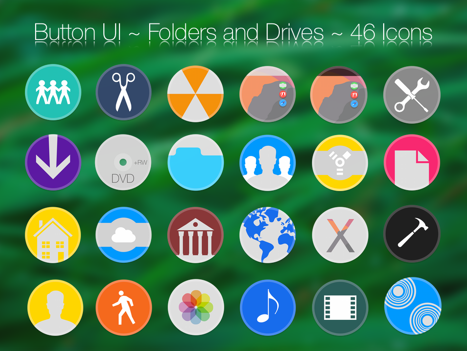 Button UI ~ System Folders and Drives