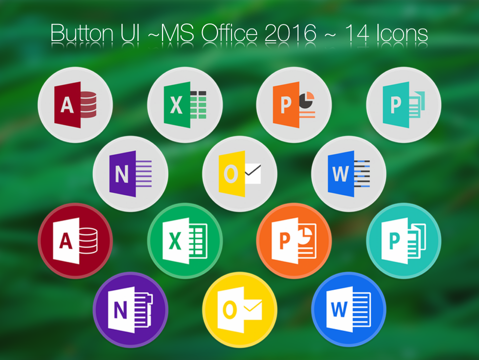 Button UI ~ Microsoft Office 2016 by BlackVariant on DeviantArt