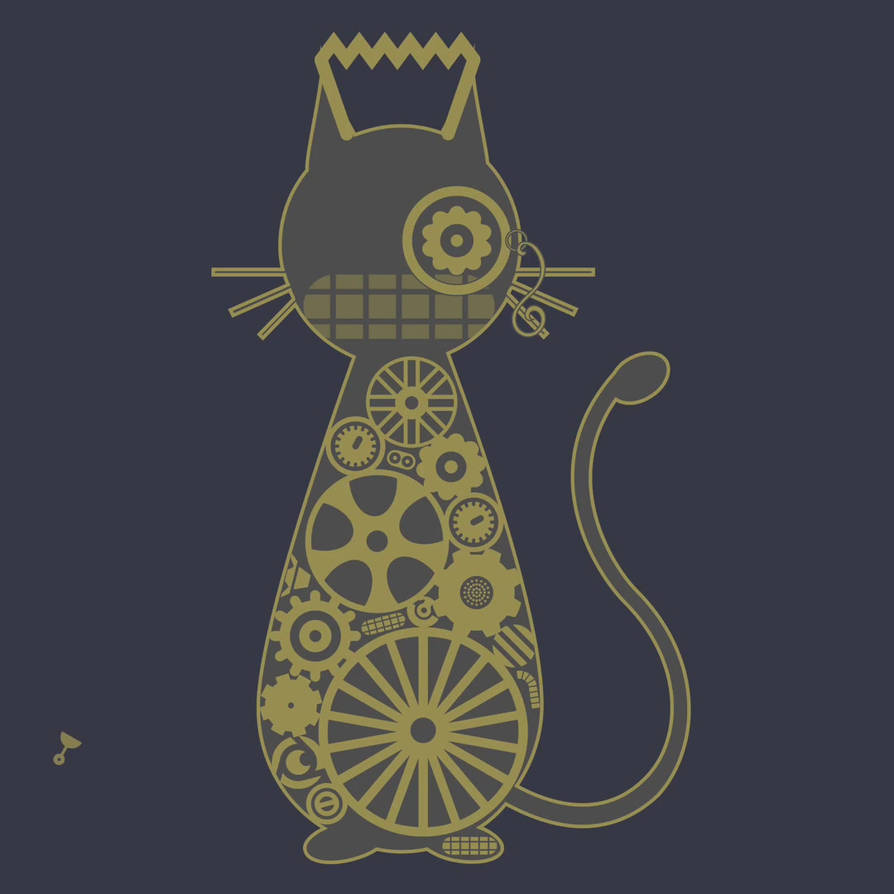 Steampunk Cat Vector Art Process Animation by orionlodubyal on DeviantArt
