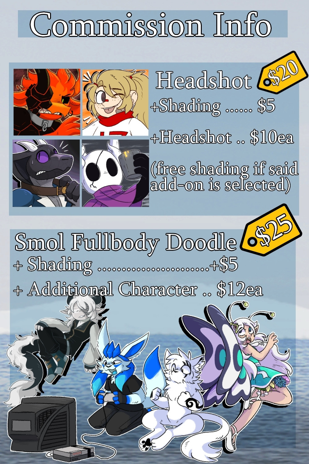 COMMISSIONS by Charlielotl on DeviantArt