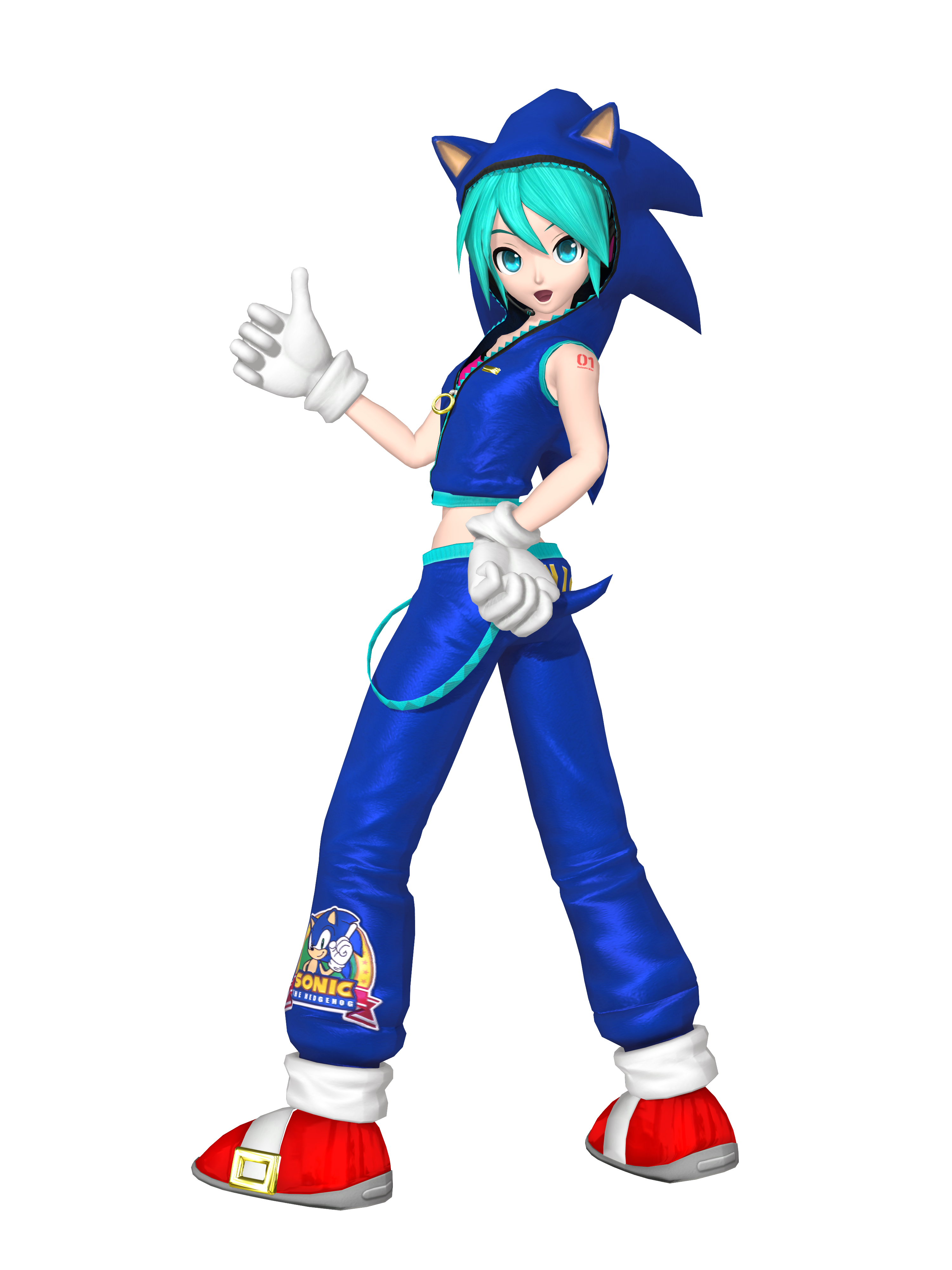 MMD - : DTE Sonic Style Miku.