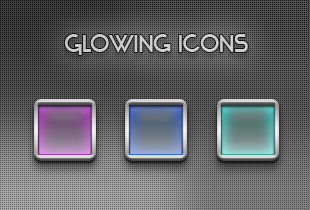 Glowing iPhone Icons