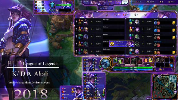 HUD KDA Akali