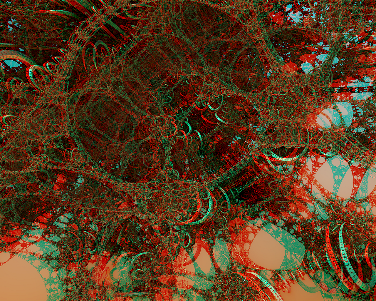 Spiderweb Anaglyph 3D Stereoscopy