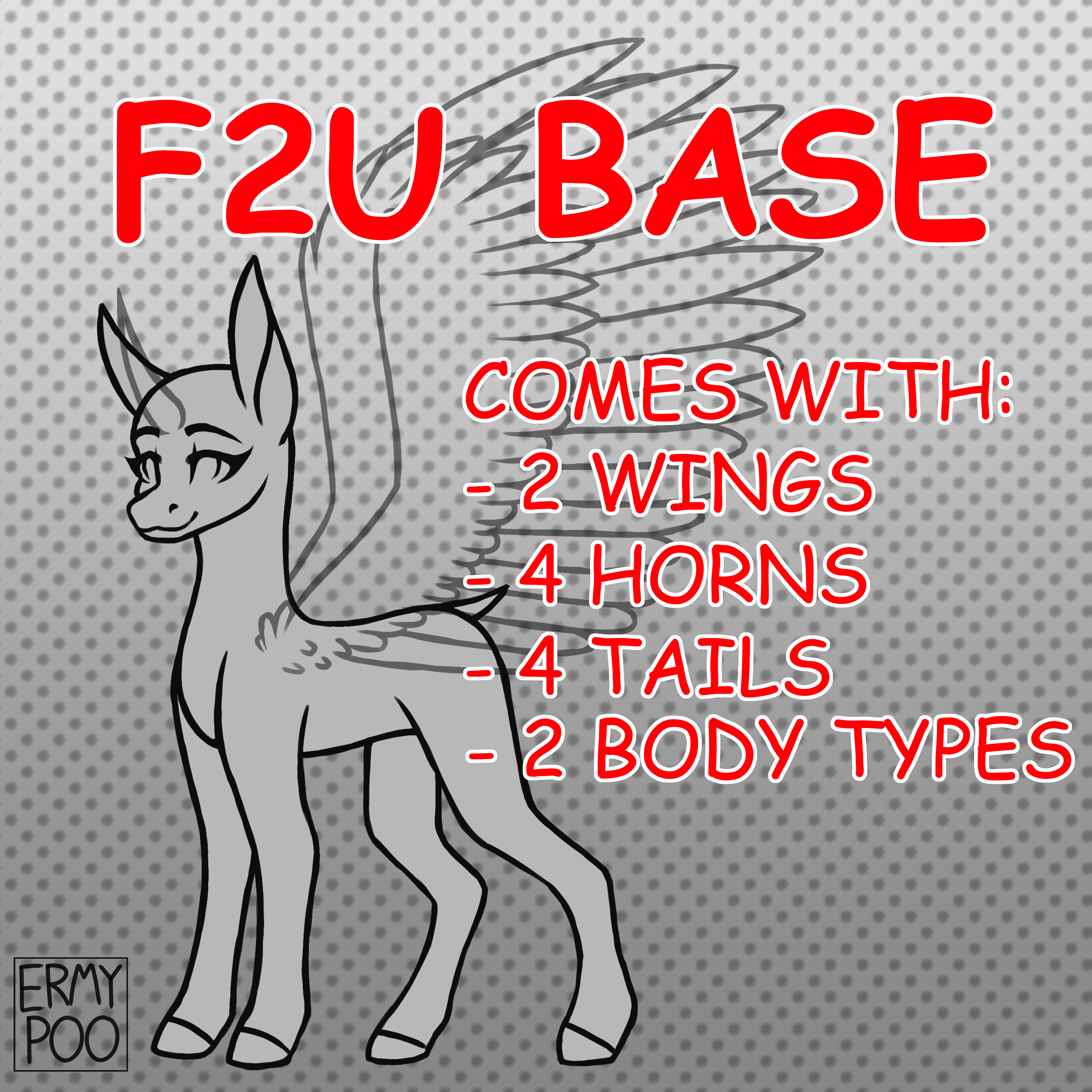 F2u Pony Base by ErmyPoo on DeviantArt