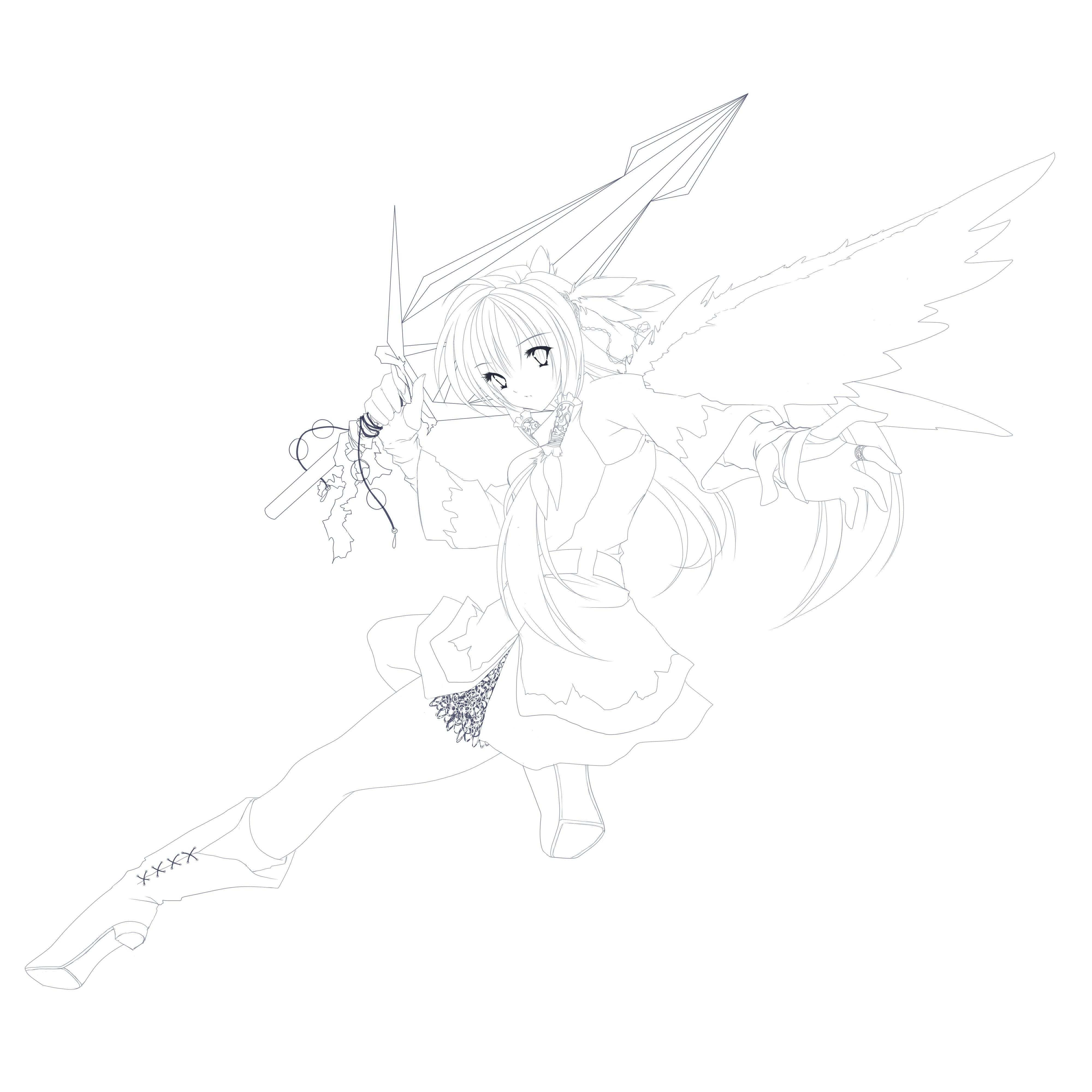 angel lineart