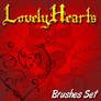 Lovely Hearts - brushes set