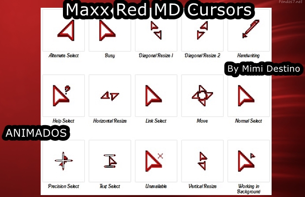 Maxx RED Cursors / Cursores / Punteros