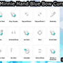 Cute Hand Minnie Blue Bow Cursors Cursores
