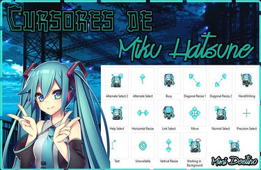 Cursors Cursores de Miku Hatsune Punteros