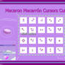 Macaron macarron morado purple cursors cursores