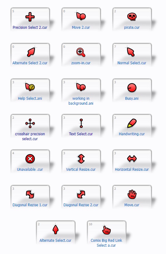 Comix Big Red Cursors Cursores Punteros Cursor by Nalexnu on DeviantArt