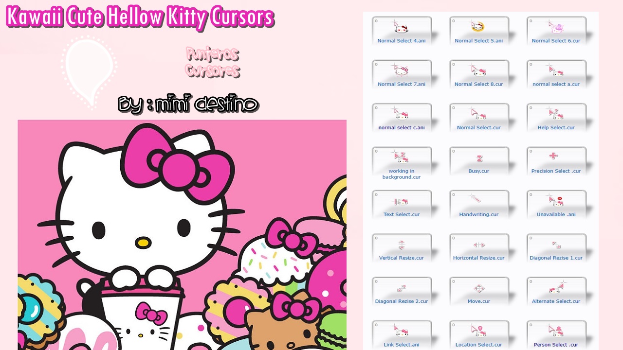 Kawaii Cute Hello Kitty Cursors Cursores by MimiDestino on DeviantArt