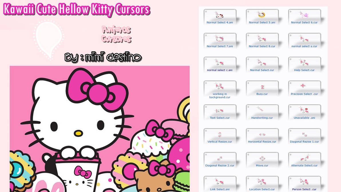 Kawaii Cute Hello Kitty Cursors Cursores By Mimi Destino On Deviantart