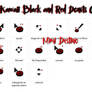 Kawaii Black and Red Donuts Cursors